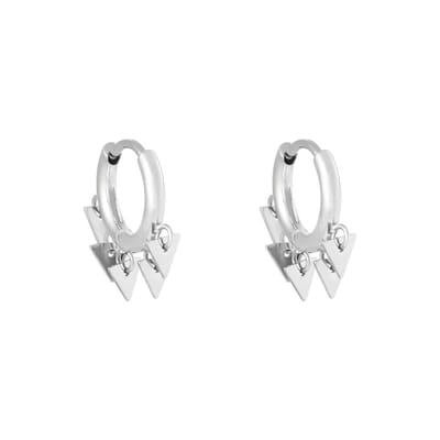 Floating triangels - Oorbellen - Silver - HAOLA