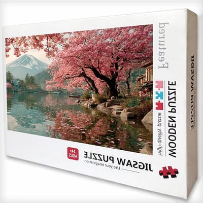 Houten Puzzel - Legpuzzel Volwassenen - Ontspannen Vrije Tijd - Achterkant Gemerkt - 75 x 50 cm - Berg Fuji