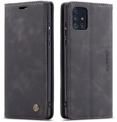 CaseMe Book Case - Geschikt voor Samsung Galaxy A71 Hoesje - Zwart