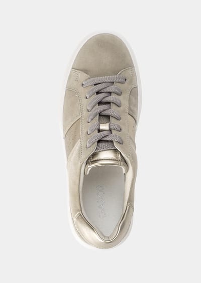 Sneakers van zacht leer - kaki - Gr. 4 van Goldner Fashion