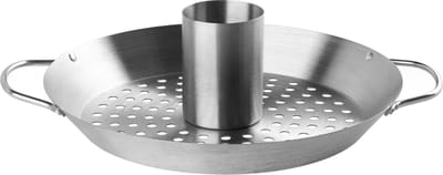 Mustang Kippenhouder RVS Ø 30 cm - Kiprooster voor de Barbecue - Kiphouder - BBQ kipstandaard - Bierblik Kip - RVS
