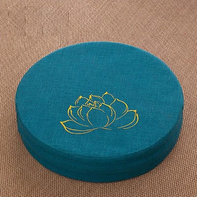 Dailygoods- Meditatiekussen Zacht en Comfortabel - Ronde Vloerkussen - Linnen - Afneembare Wasbare Dekking - Hard Schuim - Ideaal voor Meditatie - Zitkussen