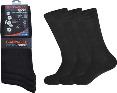 Sokken Unisex - Zwarte Sokken - 12 PACK - Zwart - Maat 35-38 | Dames sokken | Heren sokken