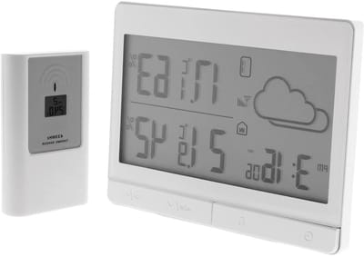 Weerstation met Buitensensor - Weerstation Binnen Buiten - Lokale Weersinformatie - Kan 3 Sensoren Beheren