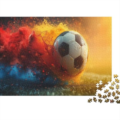 Voetbal Puzzel - Legpuzzel Volwassenen - Ontspanning Thuis - Hoge Kwaliteit Print - 75 x 50 cm