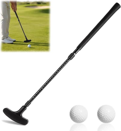 Verstelbare golfputter voor indoor en outdoor oefeningen, perfect voor beginners en gevorderden, inclusief 2 ballen voor optimale trainingservaring
