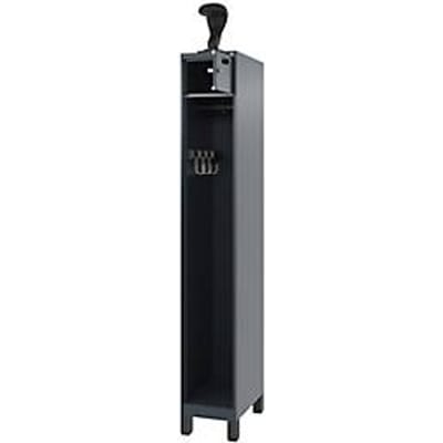 C+P Brandweerkast Evolo, model PRAKTUS, 1 vak, H 1850 x B 300 x D 500 mm, poten, antracietgrijs
