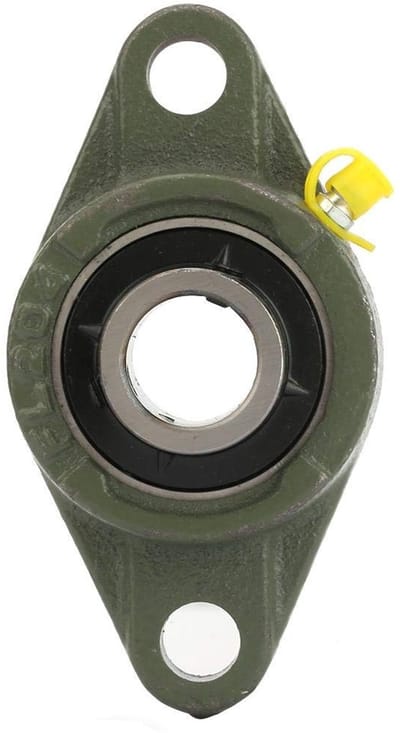 Dailygoods- Flenslager 20 mm x 47 mm - Zelforiënterend Lager - Gietijzeren Behuizing - Hoge Hardheid - Lange Levensduur - Veelzijdige Vervangbaarheid - Bloklager