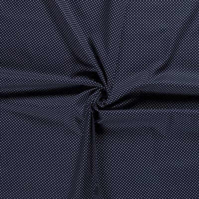 Katoen stof - Kleine Stippen - 140cm breed - Marineblauw - 10 meter
