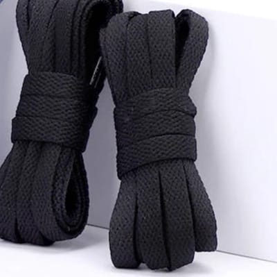 Sneaker Veters 130CM geschikt voor Sneakers - Zwart - Black - 130cm - veter - laces - platte veter - Sneaker - 130 CM - schoen