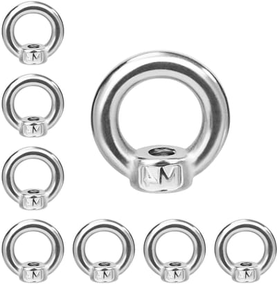 Ringmoeren M4 RVS 304 voor Hef- en Verbindaccessoires - Set van 8 Stuks voor Duurzame Toepassingen en Betrouwbare Verbindingen