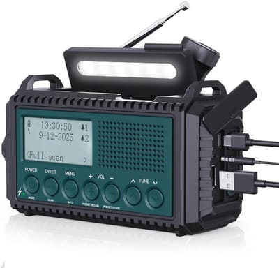 Noodradio Opwindbaar En Batterij - Draagbare Radio - bouwradio - noodradio solar opwindbaar