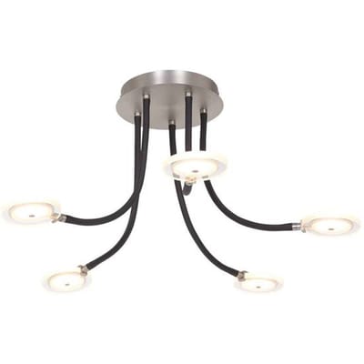 Plafondlamp Turound 3375ST – stalen designlamp met glas, LED, dimbaar, 91,5 cm, Steinhauer