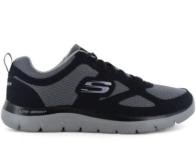 Skechers Summits - Heren Schoenen Sneakers Zwart 894344-BKGY , Maat: EU 41 US 8
