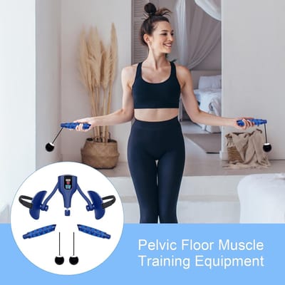 Bekkenbodemtrainer - Dijbeen trainer - Spierversterking - Verstelbare weerstand - 34 x 24 cm - Blauw