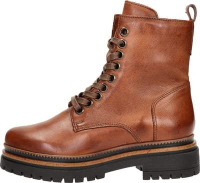 Nelson dames veterboot - Cognac - Maat 38