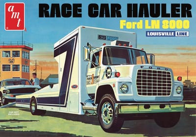 AMT Modelbouwpakket Auto - 1316 R Car Hauler - Ford LN 8000 Louisville Line Plastic - 1:25 - Modelbouw