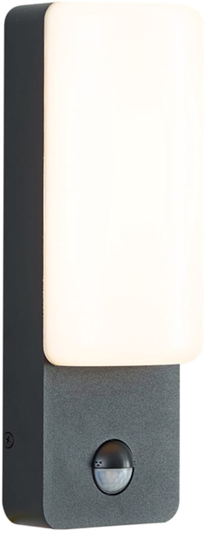 QAZQA shift - Moderne LED Buitenlamp met Bewegingsmelder | Bewegingssensor | sensor voor buiten - 1 lichts - L 7.8 cm - Zwart - Buitenverlichting