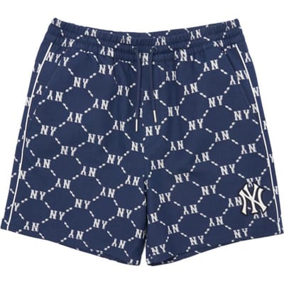 MLB Basic Logo New York Yankees Logo Katoen Jacquard Middelhoge Shorts Unisex shorts Marineblauw 3ASMM0323-50NYL XS gray
