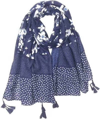 Winter Sjaal - Dames Sjaal - Warm Blijven - Zachte Katoenmix - 180cm Lengte - Polka Dot