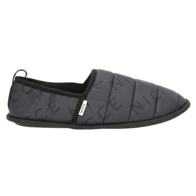 Nicce Heren Quilted Mule Slippers (Houtskool)