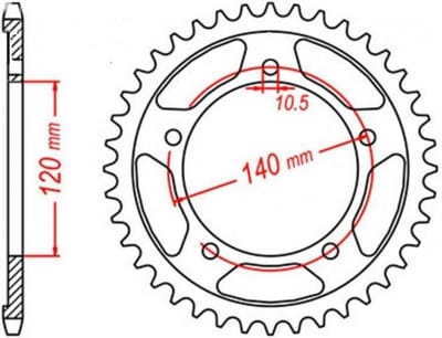 tandwiel france uitrusting voor motor triumph 800 bonneville 2000 tot 2006 7653-42 nieuw
