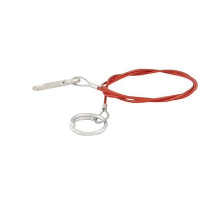 Trailergear - Breekkabel - Breekkabel met oog, ring en klepsluiting – Geplastificeerd – 1500 mm - 1,5 meter - 3 mm Binnenkabel - voor Geremde Aanhangwagens