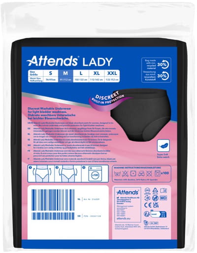 Attends Lady Discreet Underwear 3 M - 6 x 10 stuks - Voordeelverpakking