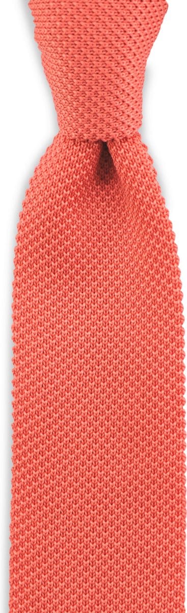 We Love Ties - Stropdassen - Stropdas gebreid koraalrood - koraalrood