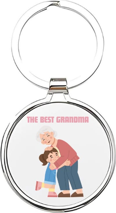 Akyol - The best grandma Sleutelhanger - oma - De liefste oma - Oma sleutelhanger - grootmoeder sleutelhanger - Sleutelhanger voor oma - Familie sleutelhanger - verjaardagscadeautje - cadeau voor oma - grandmother - Bebbe - 4 x 7,5 CM