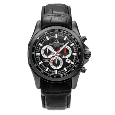 Christophe Duchamp Volcan – Luxe Zwart Herenhorloge – Modern Design