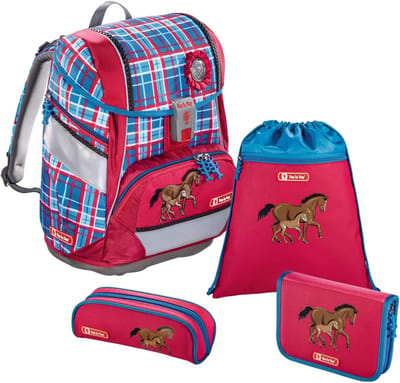 Schooltas Set - Rugzak Kinderen - Basisschool Leerlingen - 4 Delige Set - 19 Liter Volume - Rood