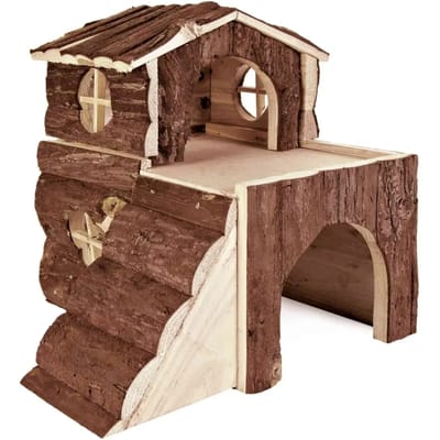 Cavia Huis Trixie - Schorshout 31x29x28 cm - Natural Living Naaldhout