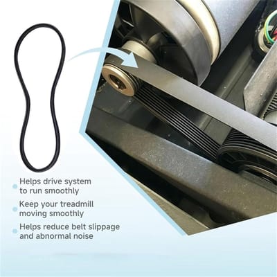 Loopband Aandrijfriem - Loopbandonderdeel - Fitness Training - 8Peak 7Groove Structuur - 381 mm Omtrek - Zwart