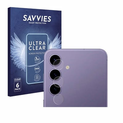 Savvies - Screenprotector voor Samsung Galaxy S24 Enterprise Edition (ALLEEN Camera Lens) - Folie Beschermfolie transparant 6 Stuks