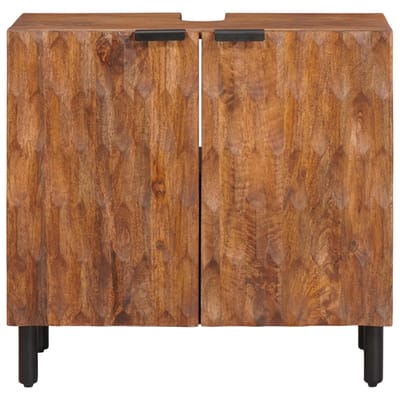 vidaXL - Wastafel - kabinet - voor - de - badkamer - Bruin - 62 - x - 33 - x - 58 - cm