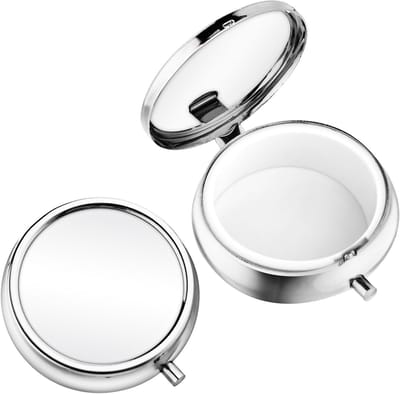 Handige Pillendoos voor in de Tas of Portemonnee - Draagbare Metalen Organizer voor Medicijnen, Vitaminen en Supplementen