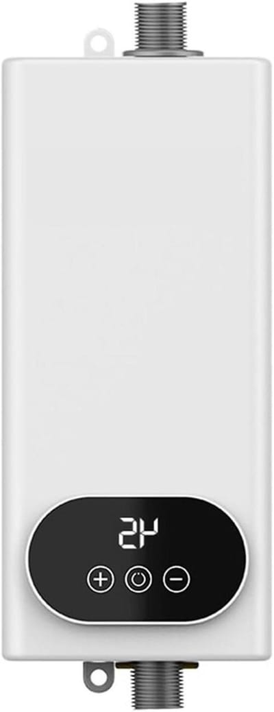 Doorstroomverwarmer Elektrisch - Directe Waterverwarmer Instant Heater - Direct Warm Water - LCD Temperatuurdisplay - 5500W - Zilver
