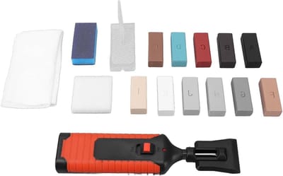 Reparatieset voor tegels - Was reparatie - Schade herstellen - 11 Kleuren mengen - 17 x 37 cm - Multicolor