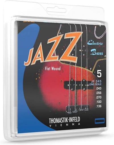 Thomastik Infeld THJF-345 snaren set 5-snaar bass, nickel flatwound, longscale, 043-056-070-100-136