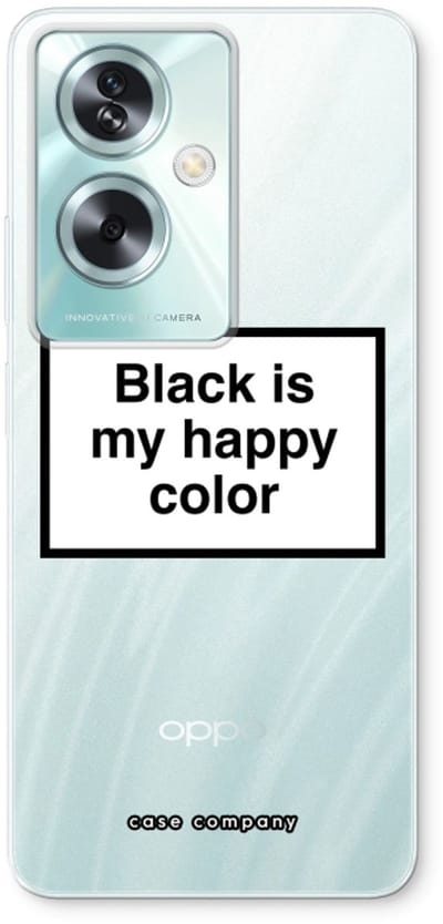 Case Company® - Hoesje geschikt voor Oppo A79 hoesje - Black is my happy color - Soft Cover Telefoonhoesje - Bescherming aan alle Kanten en Schermrand