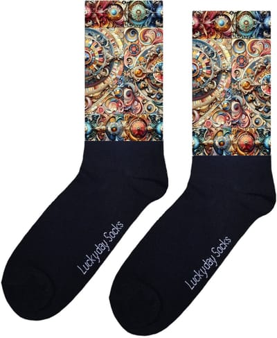 Geometrisch - Valentijns Cadeau - Kleurige sokken - Grappige sokken - Leuke sokken - Hem Haar sokken - Vrolijke sokken - Sint cadeau - Vaderdag - Moederdag - Verjaardag cadeau - Kerst cadeau - Leuk Cadeau - Vlakken - Socks maken Happy - 37-44