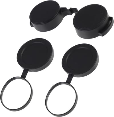 Verrekijker Lensdoppen - Oogkapjes Beschermers - Objectief Beschermen - Krasbestendig Rubber - 6 Stuks - Zwart