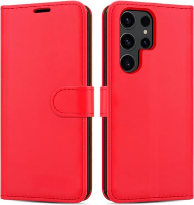 Bookcase Rood Geschikt voor Samsung Galaxy A34 - portemonnee hoesje - ZT Accessoires