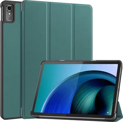 Hoesje - Geschikt voor Lenovo Tab M10 5G - Dun & Stevig - Hardcover Book Case - Trifold Bookcase Hoes - Hard Cover - Tablethoes - Donkergroen