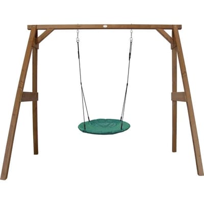 AXI Summer Nestschommel in Bruin - FSC hout - Vrijstaande Schommelset van hout met 1 nest schommel en 4 grondankers - Schommelset voor kinderen - 10 jaar Garantie!