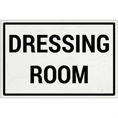 Dressing room bord | Forex Re materiaal | 18 x 12 cm