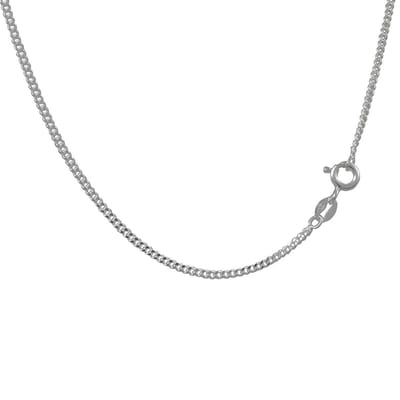 AuBor ®.  Zilveren schakelketting, 1,5 mm × 38cm