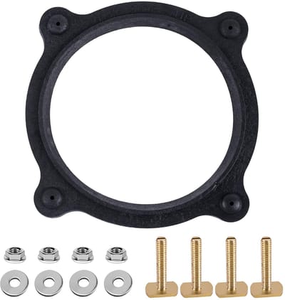 Vloerflensafdichting Kit - RV Toilet Onderdeel - Lekkage Voorkomen - Duurzaam Rubber Staal - 1 Set - Zwart
