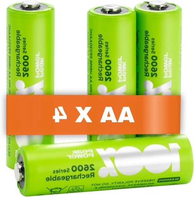 Oplaadbare Batterijen - Milieubewuste Keuze - Apparaten Voeden - Voorgeladen en Klaar - 2300 mAh 4 Pack - Grijs